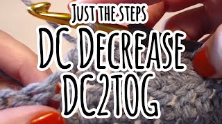 Double Crochet Decrease dc2tog  Just The Steps Crochet [upl. by Sandy]