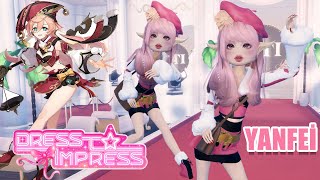 YANFEİ COSPLAY GENSHİN İMPACT DRESS TO İMPRESS 24 roblox dresstoimpress [upl. by Gabie]