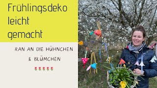 Osterdeko nähen Hühnchen und Blümchen schmücken dein Zuhause [upl. by Epoh]