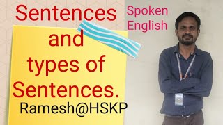 Sentence and types of Sentencesenglish englishlanguage englishgrammar RameshHSKP [upl. by Gastineau]