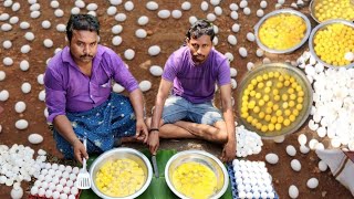 Village Boys cooking 200 Scrambled EGGS FRY For POOR People DSR KITCHEN [upl. by Anitaf]