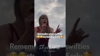 Swifties started sing early😍😅taylorswifterastourshortsexploreshortsviral [upl. by Adiaz]