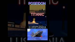 TITANIC VS POSEIDON VS LUSITANIA viral epic flipaclip shorts edit sinkingships [upl. by Neraa]