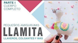 MINI LLAMA AMIGURUMI 🦙 Llamita a crochet para souvenirs y llaveros tejidos 🦙 PARTE I 🦙 [upl. by Morey]