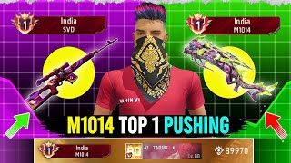 Pushing Top 1 Title In M1014 And SVD 😍Solo Rank Push Tips and tricks freefire [upl. by Uird]