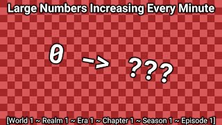 Large Numbers Increasing Every Minute World 1  Realm 1  Era 1  Chapter 1  Season 1  Episode 1 [upl. by Ahsenad599]