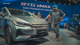 BYD EMAX 7 Walkaround Review  530 km Range  ₹2690 lacs onwards [upl. by Otit]