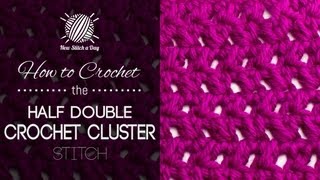 How to Crochet the Half Double Crochet Cluster Stitch [upl. by Milburn]