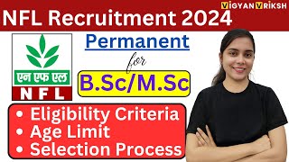 NFL Recruitment 2024  National Fertilizers Limited Junior Engineering Assistant  BScMSc Chemistry [upl. by Moulton]