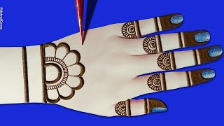 Simple Easy Mehndi design for BackhandStylish Mehandi ka designMehndi designMehandiHenna design [upl. by Eromle599]