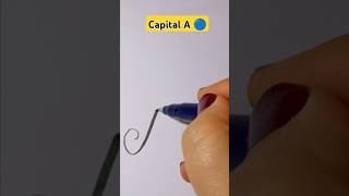 How to write capital A ✨ Hand Writings handwriting calligraphylettering [upl. by Profant]