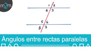 Ángulos entre paralelas y una secante [upl. by Darce]