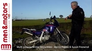 Multipurpose Winter Motorbikes  Aprilia Pegaso amp Suzuki Freewind [upl. by Merp]