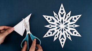 How to Make 6Pointed Snowflakes out of paper  Christmas Decorations  Paper Snowflake 71 [upl. by Melgar25]