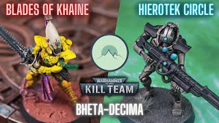 AELDARI vs NECRONS on BHETADECIMA Kill Team Battle Report [upl. by Alraep]