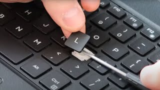 How To Fix Dell Laptop Key Keyboard  Key Install Repair [upl. by Eittik]