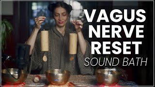 Vagus Nerve Reset to Sleep  Sound Bath Healing Meditation [upl. by Lipsey]