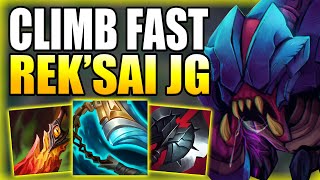 HOW TO USE REKSAI JUNGLE IN ORDER TO CLIMB FAST IN SOLO Q  Gameplay Guide League of Legends [upl. by Latsryk]