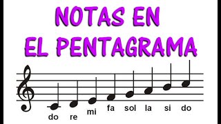 Aprende las notas en pentagrama [upl. by Mccarthy]