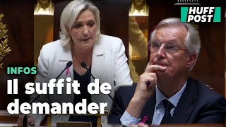 Loi immigration  Michel Barnier cède à une exigence de Marine Le Pen et du Rassemblement national [upl. by Lessirg]