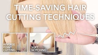 TimeSaving Haircutting Techniques Reverse Point Cutting amp Soft Notching  Kenra Professional [upl. by Nod430]