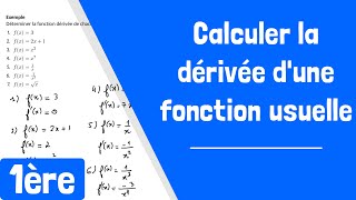 Comment calculer la dérivée dune fonction usuelle [upl. by Nodababus530]