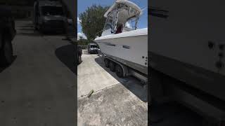 Boat trailer gets new tires tires smallbusiness floridamobiletire miami cars [upl. by Frederico]