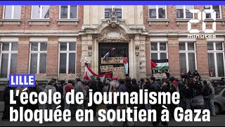 Guerre IsraëlHamas L’école de journalisme de Lille bloqué en soutien à Gaza shorts [upl. by Irim]