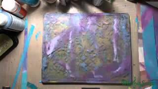 Gelli plate canvas [upl. by Ahlgren]