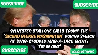 Sylvester Stallone calls Trump the ‘second George Washington’ during speech ‘I’m in awe’ [upl. by Aehc617]