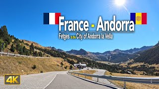 Driving across the Pyrenees mountains from France 🇫🇷 to Andorra 🇦🇩 [upl. by Julius440]