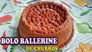 BOLO BALLERINE PISCININHA DE CHURROS RÁPIDO FOFINHO E DELICIOSO [upl. by Ecirahc]