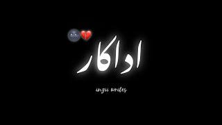 adakar💔  black screen status urdu shayari black screen status  sad status  sad poetry [upl. by Rice13]