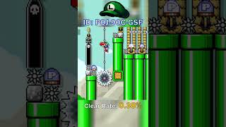 Unlucky PWing by DWeirdatwo  Super Mario Maker 2 kaizo kaizomariosupermariomaker2shortsluigi [upl. by Lundt999]