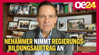 Nehammer nimmt Regierungsbildungsauftrag von VDB an  geraldgrosz [upl. by Ahsitniuq]