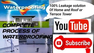 Complete Process Of Waterproofing construction waterproofing uk hindi leakage water [upl. by Adniuqal]