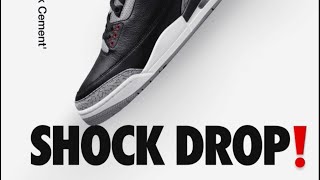 Air Jordan 3 Reimagined “Black Cement” Shock Drops Sneaker of The Year jordan nikeshoes sneak [upl. by Ortiz]