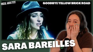 SARA BAREILLES Goodbye Yellow Brick Road  Vocal Coach Reaction amp Analysis  Jennifer Glatzhofer [upl. by Arocal]