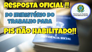 PISPASEP 2022  SITUAÇÃO Não habilitado como resolver resposta oficial do Ministério trabalho [upl. by Metzger695]