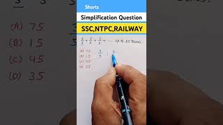 Simplification Question ssc ntpc railway exam navodaya [upl. by Tessie]