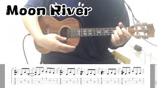 烏克麗麗初級演奏曲 39Moon River Easy ukulele practice [upl. by Agathe]