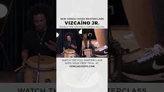 How to Play Double Time Cascara with Tumbao and Clave  Vizcaíno Jr CongaChopscom Masterclass [upl. by Tewell]