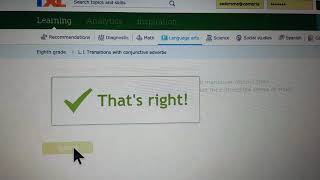 IXL L1 Transitions with conjunctive adverbs pt2 [upl. by Niatsirhc]