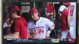 Recap of Arkansas Center Fielder Faking Out Florida Base Runners [upl. by Gigi719]