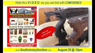 Multiple ESTATE Auction Liquidating fine furniture decorator jewelry to quality collectibles [upl. by Tolkan]