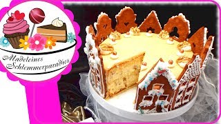 Lübecker Marzipantorte Rezept  Weihnachtliche Marzipan Nuss Torte  SCCC19 Türchen 13 [upl. by Anaylil]