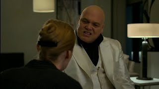 Karen Paige Confronts Wilson Fisk Kingpin Daredevil S3 Ep8UpstairsDownstairs [upl. by Anahsohs]