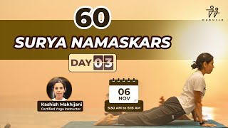 Surya Namaskar Challenge  Day 3 by Kashish Makhijani [upl. by Nickie488]