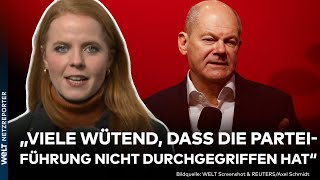 KFRAGE ENTSCHIEDEN Hat Scholz die Kandidatur nur mit Sturheit bekommen Viel Kritik an SPDKurs [upl. by Lucilla26]