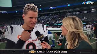 Joe Burrow BJ Hill Bengals Post Game Interview quotUgly Really Uglyquot  Bengals  Giants [upl. by Dinny]